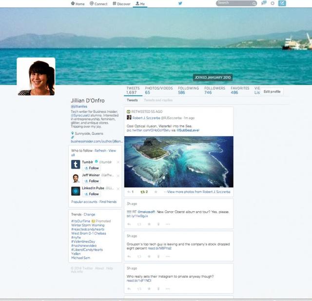 向脸书学习，Twitter改版个人页面
