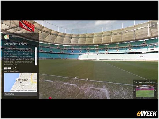 ,Google,谷歌街景带你全角度观赏12个世界杯球场