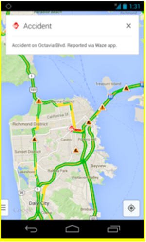 ,Google,并购重组,谷歌地图首次整合Waze 添加事故提醒等多项服务