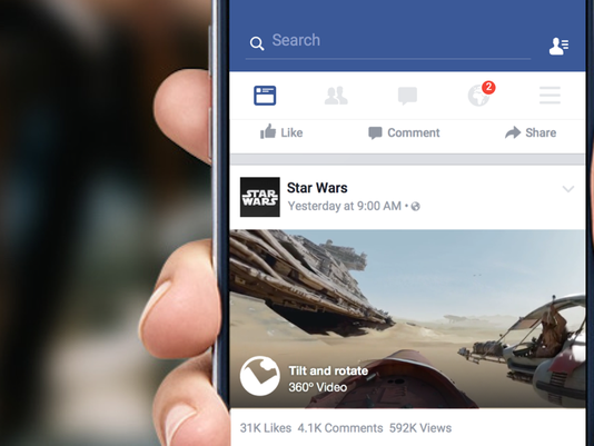 ,脸谱网（Facebook）用360全景视频带来 新闻 动态