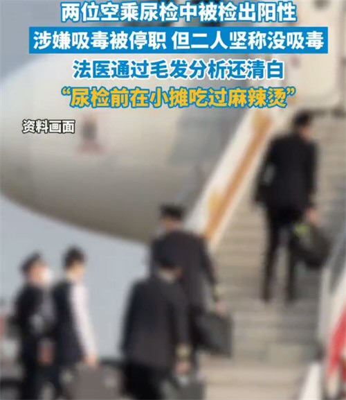 两位空乘尿检阳性 上海法医还清白