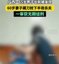 妻子发现丈夫出 轨后半夜杀夫！妻子捅死婚外情丈夫被判无期